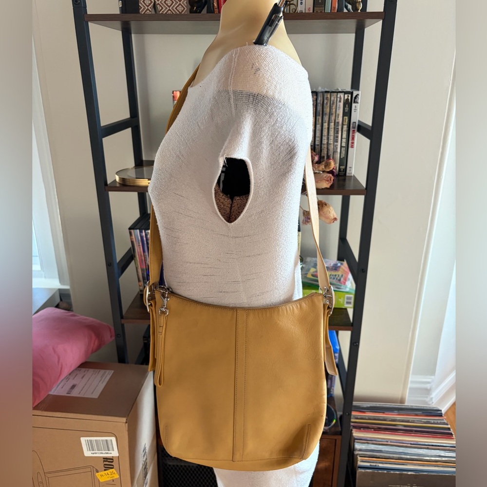 Vintage Yellow Coach Slim Duffle Bag - 9326
